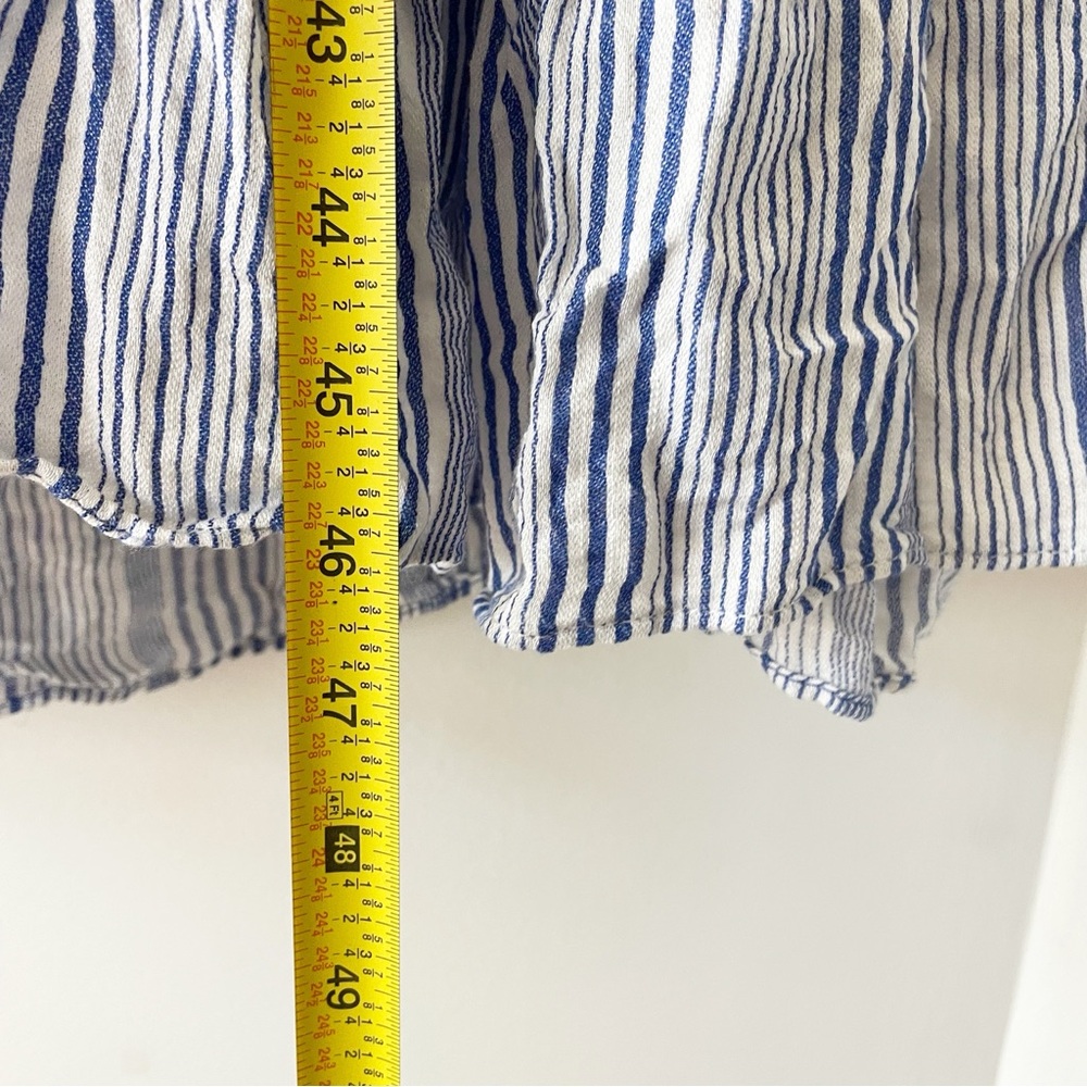 Max Studio Midi Blue Striped Sun Dress | Medium - Picture 7 of 9